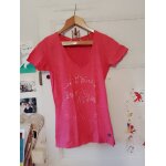 Tee shirt rose clair motif argent� 34 xs le temps des cerises.