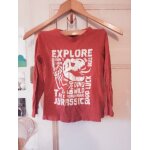 Tee - shirt rouge imprim blanc 6 ans in extenso.