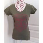 Tee - shirt le temps des cerises, t. m, kaki