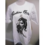 The kooples tee shirt en coton blanc avec broderie panth�re noire tm