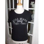 Ti shirt noir, ralp lauren, motif paillettes argent devant 38 / 40 Ti shirt noir, ralp lauren, motif paillettes argent devant 38 / 40