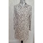 Tissaia basics robe chemise imprim� dalmatien noir & bllanc taille 40 coupe fluide