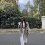 Top blanc dos nu h&m manches longues ? crop top backless lace ? xs