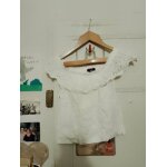 Top blanc �paules d�nud�es 34 xs jennyfer.