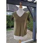 Top blanche porte kaki