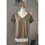 Top blanche porte kaki