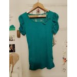 Top bleu clair dos dentelle 34 xs made in italy neuf.