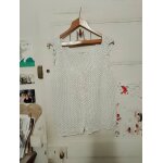 Top boutonn� blanc � pois noirs 42 xl naf naf.