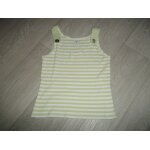 Top burton ray blanc et vert anis larges bretelles 38 / 40 tbe