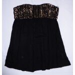 Top. bustier noir � strass dor�. jennyfer. viscose. taille 36 / 38