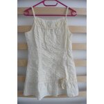 Top chemise tunique � bretelles jaune pale. promod. taille 38