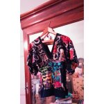 Top col et dos en v manches courtes chauve - souris 34 xs desigual.