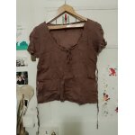 Top col rond marron 44 xxl naf naf.