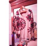 Top col v blanc motifs colors 38 m desigual.