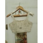 Top court ray� beige / blanc 34 xs kiabi.