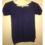 Top cyrillus 15% cashmere 85% viscose taille 0 / 34 bleu