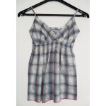 Top �cossais gris et rouge fleuri. jennyfer. taille m