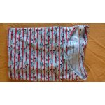 Top femme court cache cache chat sur fond rayé rouge taille 3 Top femme court cache cache chat sur fond rayé rouge taille 3