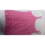 Top femme rose toile noires taille l