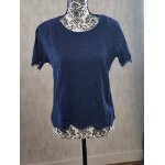 Top / haut manche courte en dentelle bleu taille 38 m pimkie Top / haut manche courte en dentelle bleu taille 38 m pimkie