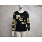 Top noir et beige manches longues taille 1 julie guerlande neuf