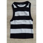 Top noir et blanc femme stradivarius
