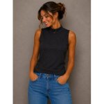 Top noir brillant taille 2 pimkie