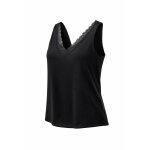 Top noir col v dentelle shein taille s / 36