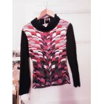 Top noir color col roul 38 m christine laure.