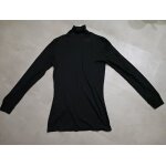 Top noir manches longues col roul� taille 0 soir 38 damart