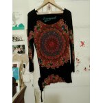 Top noir motifs color�s 40 l desigual.