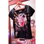 Top noir motifs cousus colorés 42 xl desigual. Top noir motifs cousus colorés 42 xl desigual.