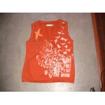 Top orange fonc� taille m