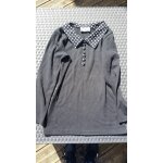 Top pimkie coton 36 noir avec col À pois manches longues Top pimkie coton 36 noir avec col À pois manches longues