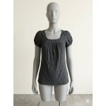Top ray� noir et gris taille m naf naf