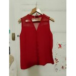 Top rouge haut dentelle 42 xl naf naf.