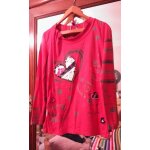 Top rouge motifs perles colores 40 l desigual.