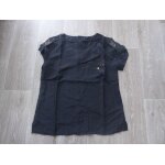 Neuf top soie noir  militaire  ikks - 40