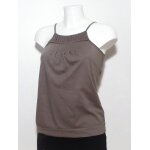 Top / tee shirt  bretelles fines en 100% coton marron - taille s - naf naf