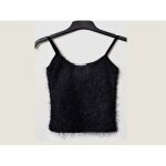 Top / tee shirt noir � fines bretelles - taille 1 - jennyfer