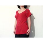 Top / tee shirt rose fuchsia � manches courtes - taille 38 / 40 - - tissaia