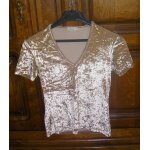 Top velours beige dor� etam - taille 36
