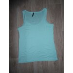 Neuf top vert d'eau / toiles strass naf naf - m