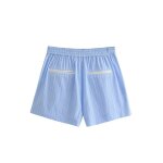 Traf - ensemble chemise et short dcontracts  rayures pour femme tenue  la mode, t 2024, 2 pices ...