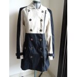 Trench bicolore noir / beige cache cache taille 40