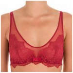 Triumph - soutien - gorge � armatures en tulle et dentelle rouge fonc� 95b
