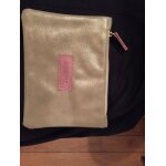 Trousse  maquillage rodier rectangulaire simili cuir bronze avec zip 16cm x 11, 7cm