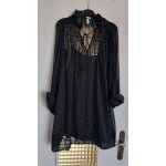 Tunique blouse noir  pois blanc h&m taille 34