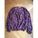 Tunique blouse pimkie en voile bordeaux imprimé taille 36 Tunique blouse pimkie en voile bordeaux imprimé taille 36