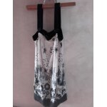 Tunique bretelles blanche et noire